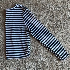 Striped Shortie Long Sleeve Shirt
